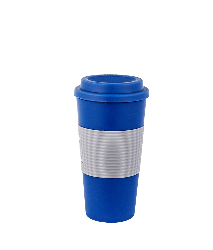 Caneca de café quente de PP de grau alimentício com isolamento duplo de 473 ml