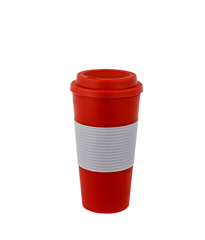 Caneca de café quente de PP de grau alimentício com isolamento duplo de 473 ml